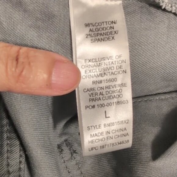 Democracy Camouflage Green Gray Cotton Spandx jacket Size Large Nwtg - Picture 7 of 8